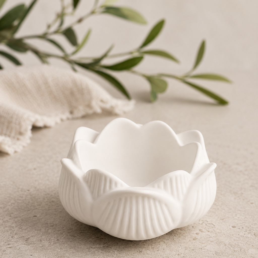 Handmade Lotus Candle Vessel