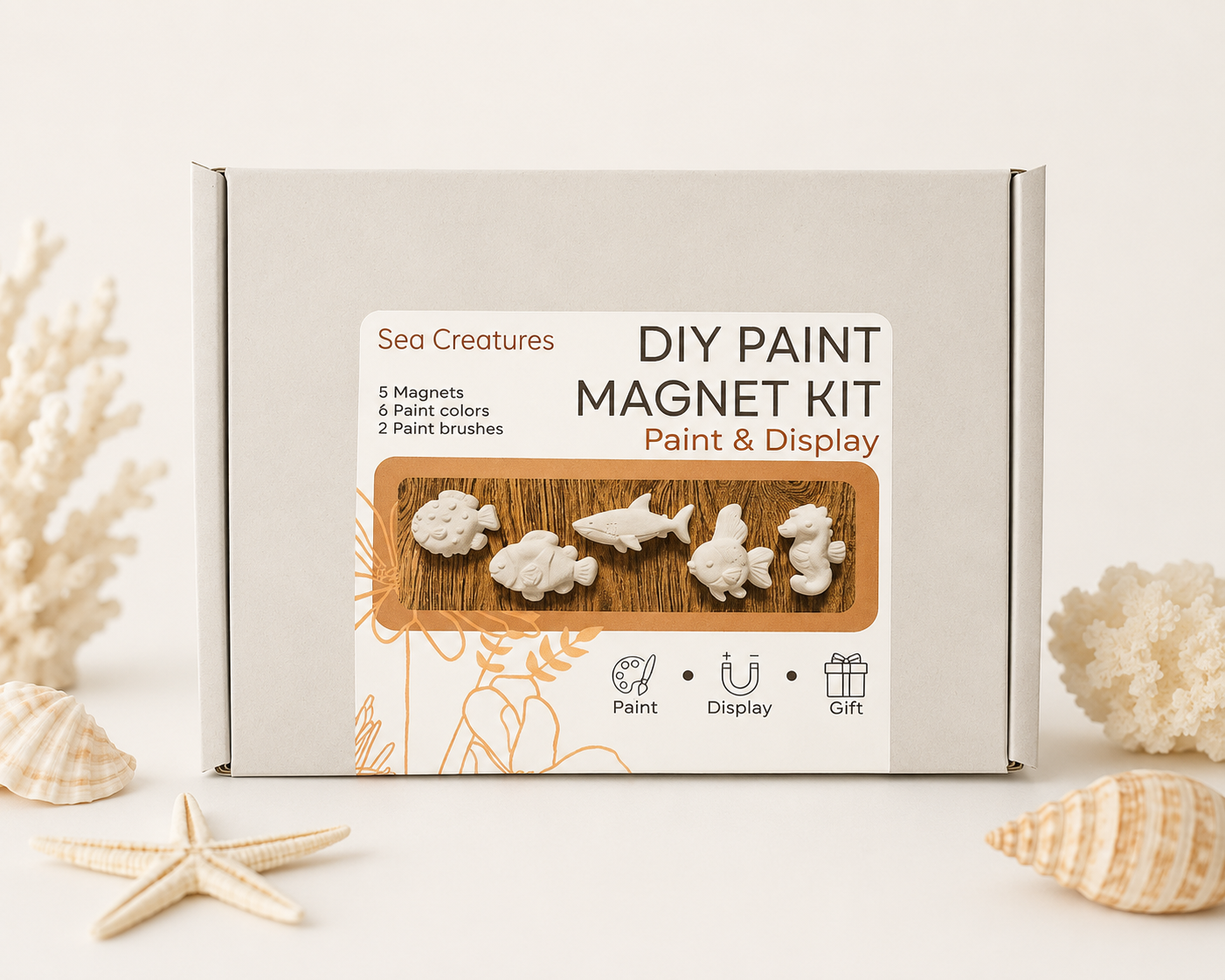 Sea Creature DIY Paint Magnet Kit