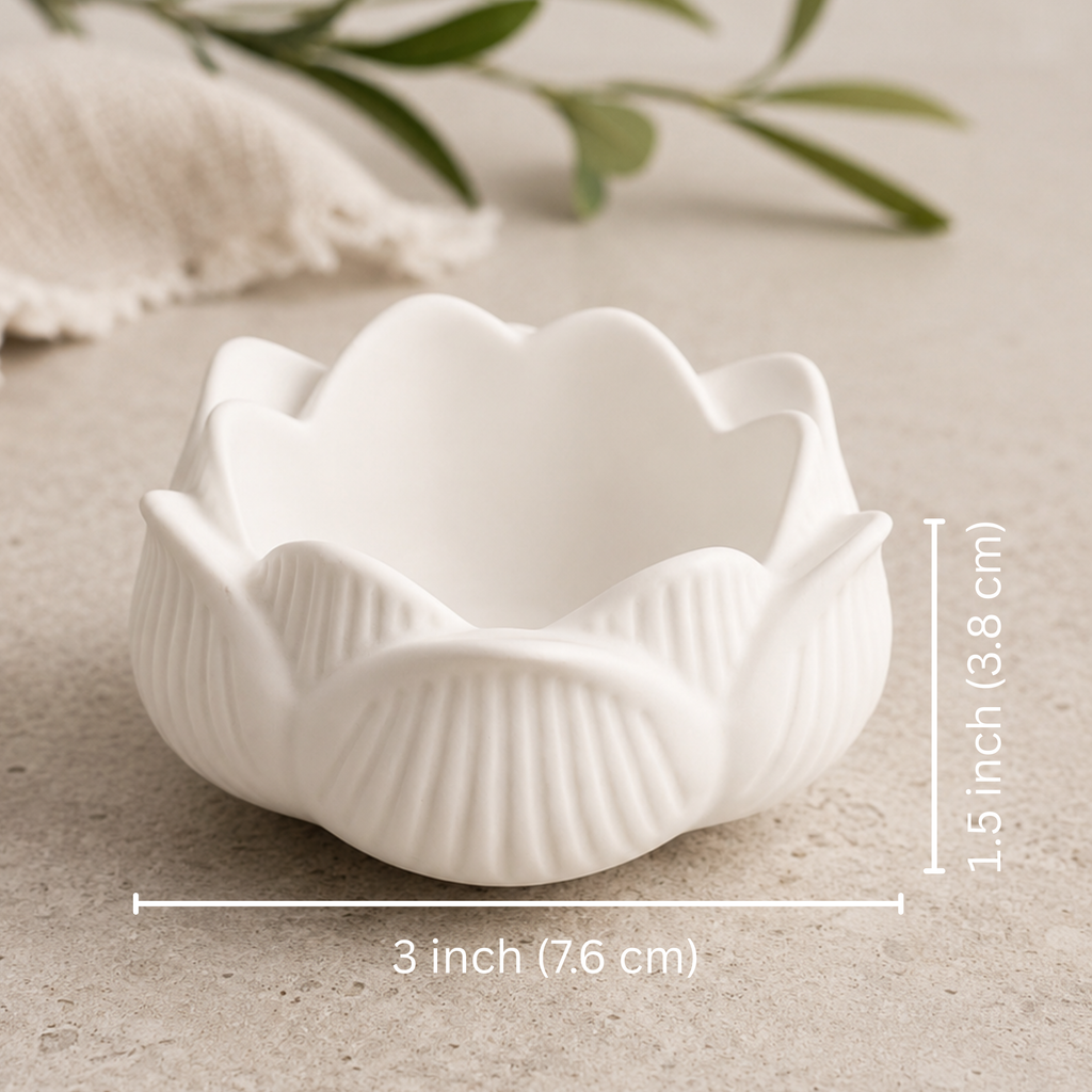 Handmade Lotus Candle Vessel